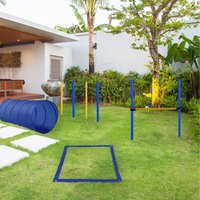 Pawhut Pet Agility Training Equipment - Dog Play Run Jump - Blue