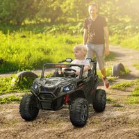 AIYAPLAY 2 Seater 24V Kids Electric Car w Remote Control - Black