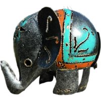 Standing Tea Light Holder - Silver Elephant - Silver
