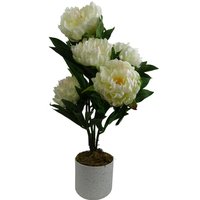 Artificial White Peony Plant - White Peony