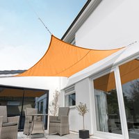 5.4m Square Waterproof Sun Shade Sail - Orange