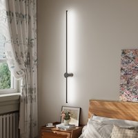 100CM Black Linear 360 Degree Rotatable LED Wall Light - Cool White