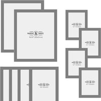 Set of 10 Assorted Photo Frames - grey