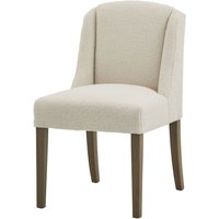Compton Boucle Dining Chair with Rubberwood Frame - Cream