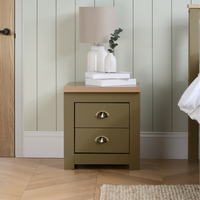 Highgate 2 Drawer Bedside - Olive