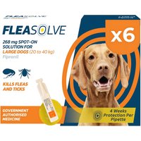 FleaSolve Spot-On Large Dog Flea Treatment - Orange / 6