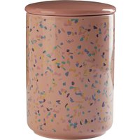 Yuki Large Pink Terrazzo Storage Canister - Pink