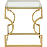 Allure Curved Frame End Table - Gold