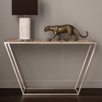Vita White Agate Console Table - Silver