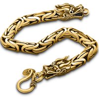 Men's Double Headed Dragon Bracelet - Gold / 19cm