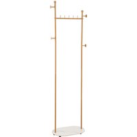 Freestanding Clothes Rack with Marble Effect Base - Gold / Gold