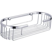 Clasico Stainless Steel Wall Mounted Oval Bottle Basket - Silver