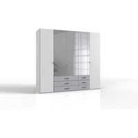 Tjs, Ball White and Grey 5 Door Wardrobe - White & Grey Tjs, Ball White and Grey 5 Door Wardrobe - White & Grey