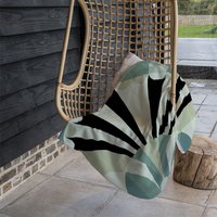 Green Geo Arches Blanket - Green