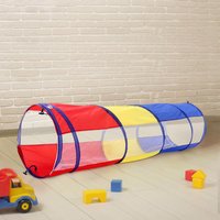 Foldable Kid Pop-up Crawl Tunnel Play Tent Baby Playhouse Red Yellow Blue - Red Blue Yellow