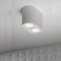 CGC SANSA White Twin Round Cylinder Ceiling Down Spotlight - WHITE