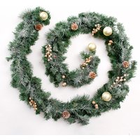 Frosted Gold Christmas Garland - Frosted Gold / 180cm / Without lights