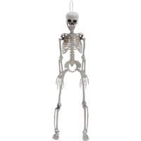Livingandhome, 85CM Hanging Poseable Skeleton Halloween Decoration - White Livingandhome, 85CM Hanging Poseable Skeleton Halloween Decoration - White