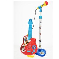 , Paw Patrol 4 String Guitar With Microphone & Stand , Paw Patrol 4 String Guitar With Microphone & Stand