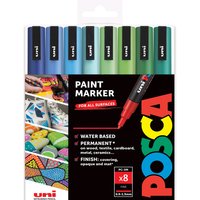 Wallet of 8 POSCA PC-3M Paint Marker Art Pen Bullet Nib - Blue Green / Blue Green