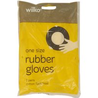 Pack of 2 One Size Rubber Gloves