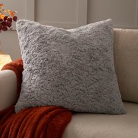 Megeve Faux Fur Cushion - Slate / Polyester