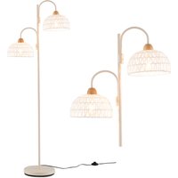 2-Light Floor Lamp Rotating Tree Lamp - White