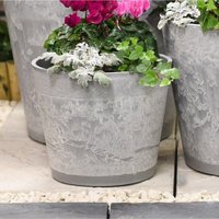 Caesar Marble Effect Planter Outdoor Small - Grey / 2