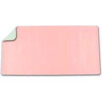 Double Sided Faux Leather Desk Mat - Pink and Green / 120cm