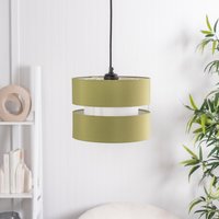 Sophia Small 2 Tier Ceiling Light Shade and Bulb - Olive