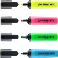 Pack of 4 Edding 345 Highlighters - Multi-colour