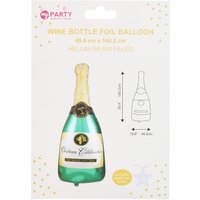 Wine Bottle Foil Balloon - Green