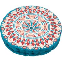 45cm Round Bohemian Tatami Seat Cushion - Blue