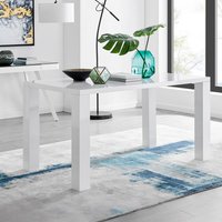 Pivero 6 Seat High Gloss Modern Kitchen Dining Table - White