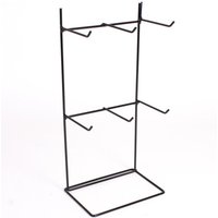 Hook Metal Display Stand for Jewelry Signage Countertop Organizer - Black