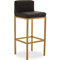 Baina Black And Gold Finish Bar Chair - Black