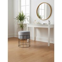 Hayes Cage Frame Velvet Stool - Grey