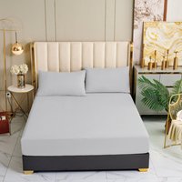 Egyptian Cotton 400 Thread Count Fitted Sheet - Silver / Superking