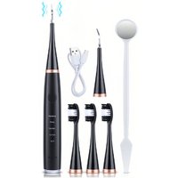 Portable High-Frequency Ultrasonic Electric Dental Cleaner - Black