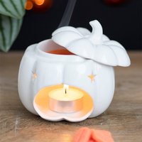 White Pumpkin Oil Burner - White