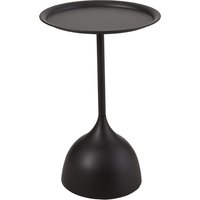 Modern Small Round Metal Side Table - Black