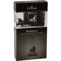 JVL Belmont Contemporary Fireside Companion Curve Tool Set - Black