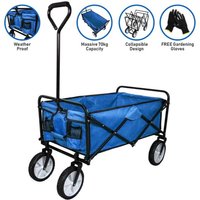 Foldable Garden Cart - Blue - Blue