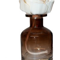 Round Ombre Glass Diffuser with Flower - Ombre / Jasmine Patchouli