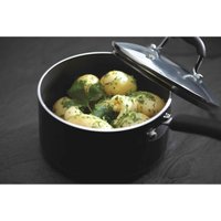 MasterClass Non-Stick Heavy Duty 20cm Saucepan - Black