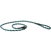 Rope Leather Slip Dog Lead - Hunter Green/Brown