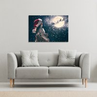 Kids Enjoy The Holiday Gallery Canvas - Blue / 31cm / 46cm