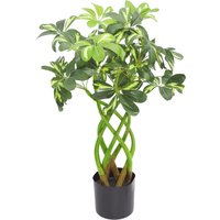 Artificial Plant Bonsai Bush Twisted Stem Golden Capella - Green