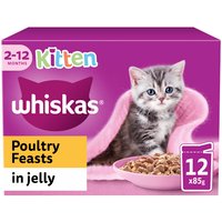Whiskas, Whiskas Kitten Pouches in Jelly - Poultry Feast Whiskas, Whiskas Kitten Pouches in Jelly - Poultry Feast