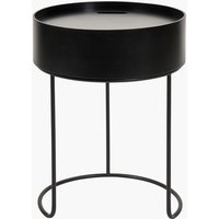 Hugo Wood and Metal Storage Table - Blakc Top , Black legs